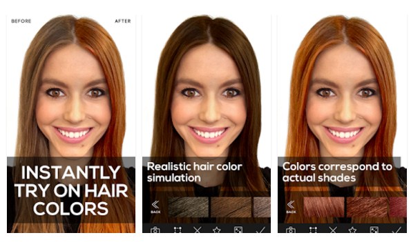 Aplikasi pengubah warna rambut di Android