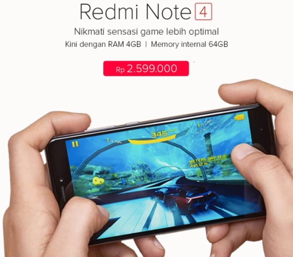 Xiaomi Redmi Note 4 RAM 4 GB Resmi