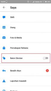 Cara Mengaktifkan Balon Obrolan Messenger di Xiaomi
