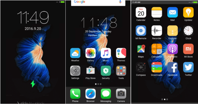 Download Tema Xiaomi iPhone 7 Dark