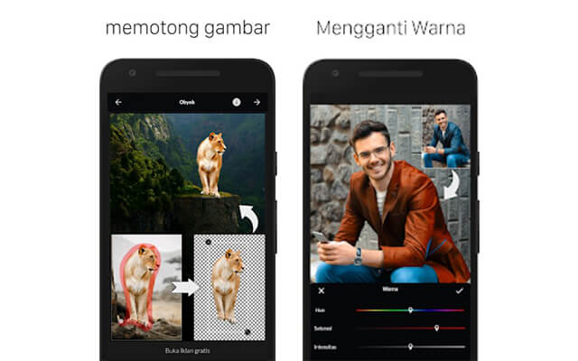 Aplikasi pengeditan latar belakang foto untuk Android